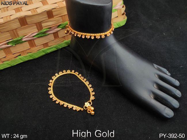 Kids Wear Fancy Style Party wear High Gold Polish Beautiful Kids Payal