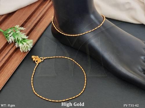 Lightweight High Gold Designer Anklet Payal