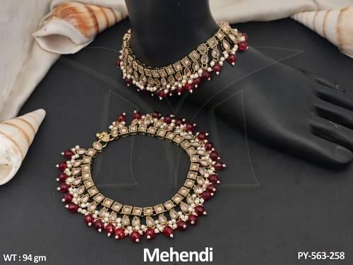 antique-jewellery-traditional-wear-mehendi-polish-clustered-pearl-antique-payal-