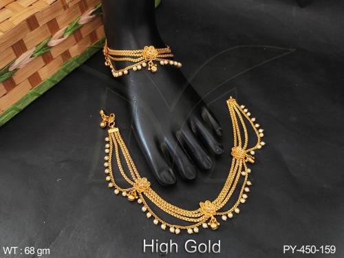Beautiful High Gold Polish Designer Fancy Design Payal