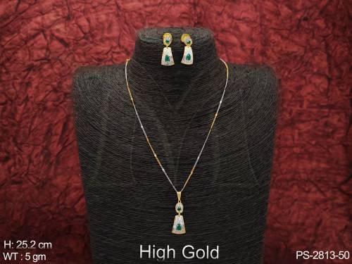 designer-high-gold-polish-fancy-style-party-wear-beautiful-antique-pendant-set-