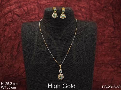 antique-jewellery-fancy-design-pendant-party-wear-high-gold-polish-long-antique-pendant-set-