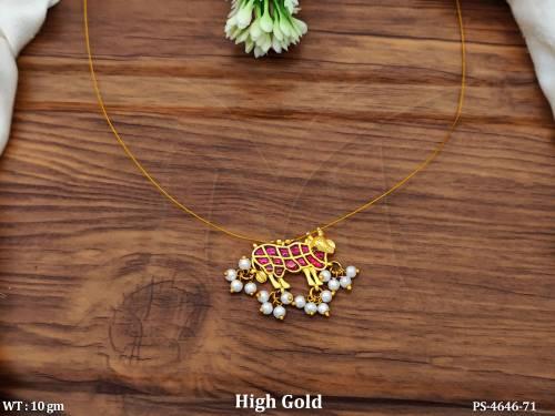 Traditional High Gold Pendant with Animal Motif 