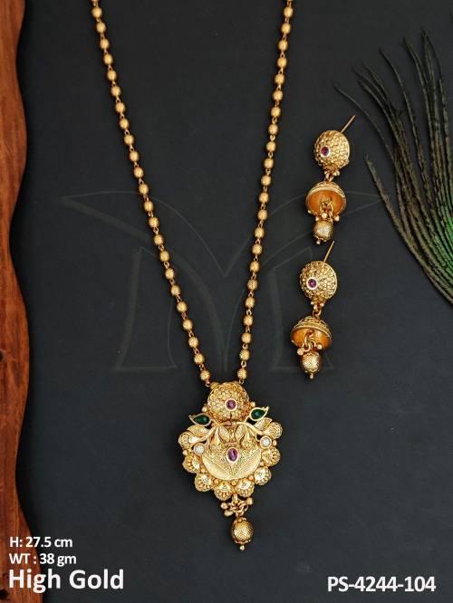 designer-antique-jewellery-high-gold-polish-fancy-design-pendant-set-