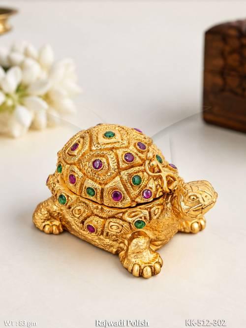 Designer Antique Turtle Kumkum Box