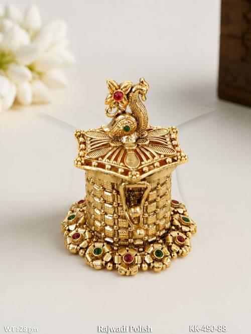 Designer Floral Embossed Kumkum Box
