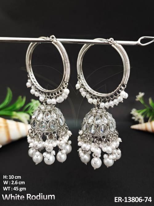 antique-jewellery-designer-clustered-pearl-party-wear-earrings-