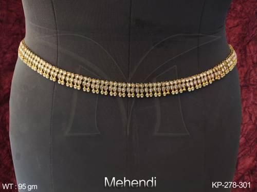 Antique Desing Mehendi Polish Beautiful Fancy Style wedding wear Antique Jewellery Kamarpatta (Hip Balt)   