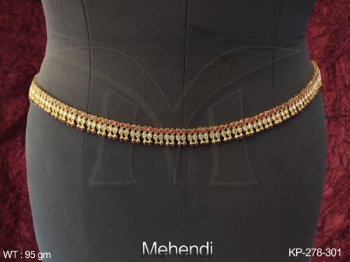 antique-desing-mehendi-polish-beautiful-fancy-style-wedding-wear-antique-jewellery-kamarpatta-(hip-balt)-