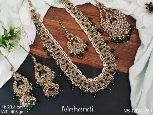 antique-jewelry-mehendi-polish-party-wear-beautiful-fancy-style-antique-necklace-set