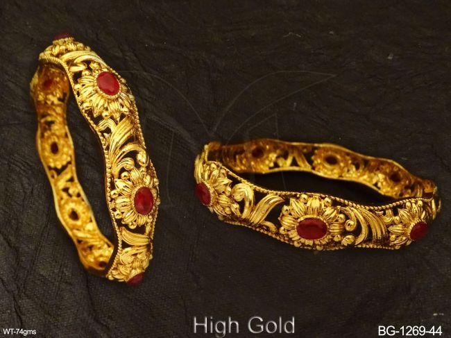 BG173 – Antique Gold Bangles main image 1