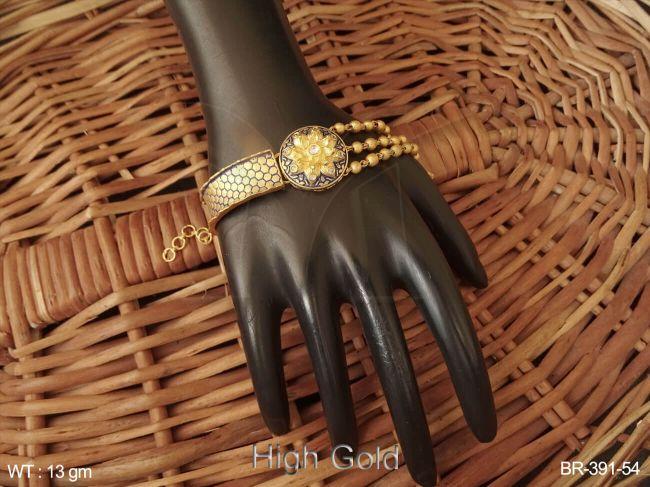 meena kari half ball chain antique bracelet
