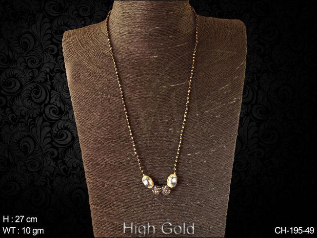 beads single line antique mangalsutra