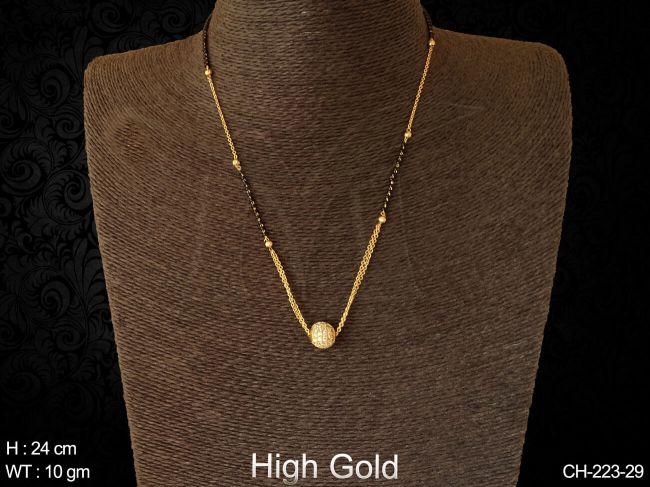 AD Diamond goal chain design antique mangalsutra