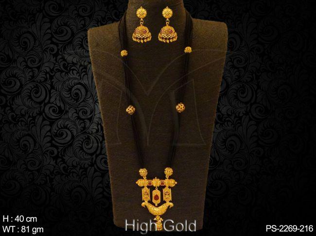 Traditional Cylindrical Antique Long Designer Pendant