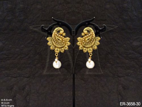 ER-3658-30-CREAM MOTI WHITE