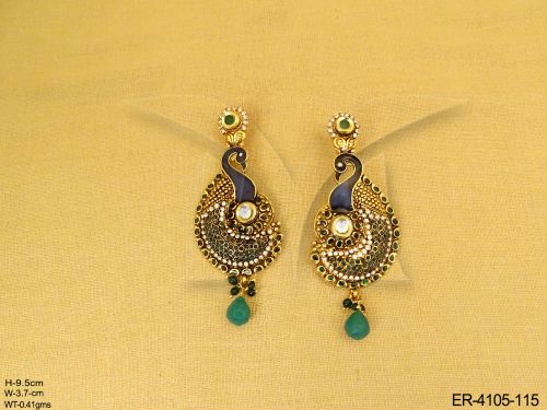 Peacock Designed Antique Earrings