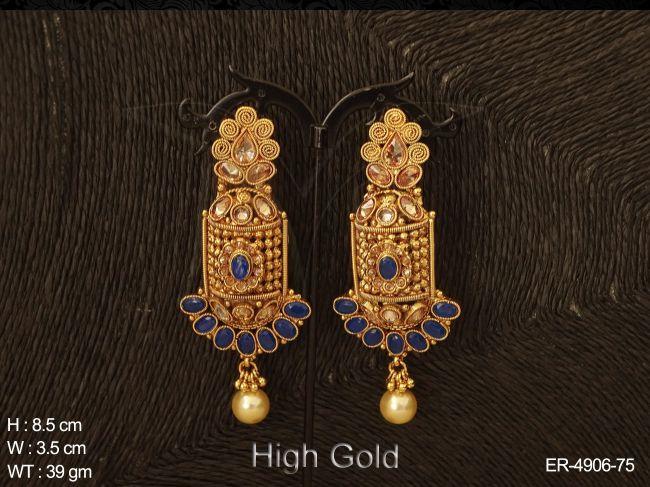 chokor oval stone shape earrings detail