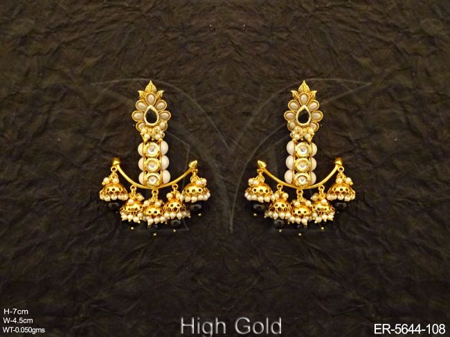 paan shape pendulam imitation earrings detail
