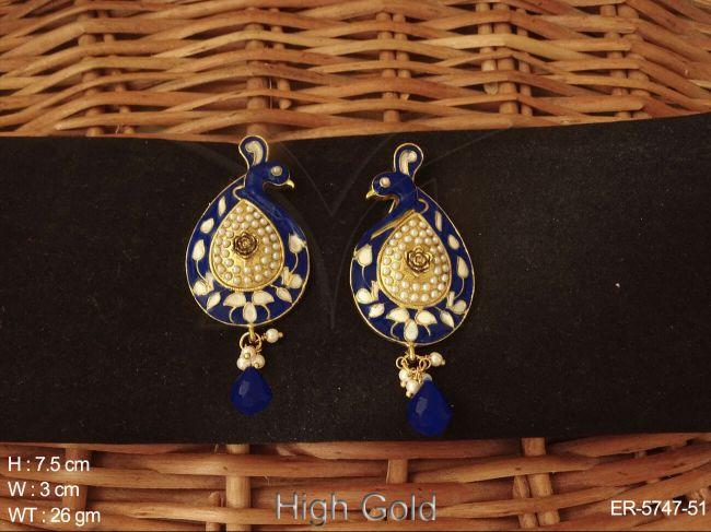 Peacock Face Dancing Antique Earrings