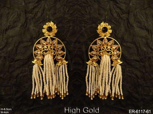round ring sunflower style antique earrings detail