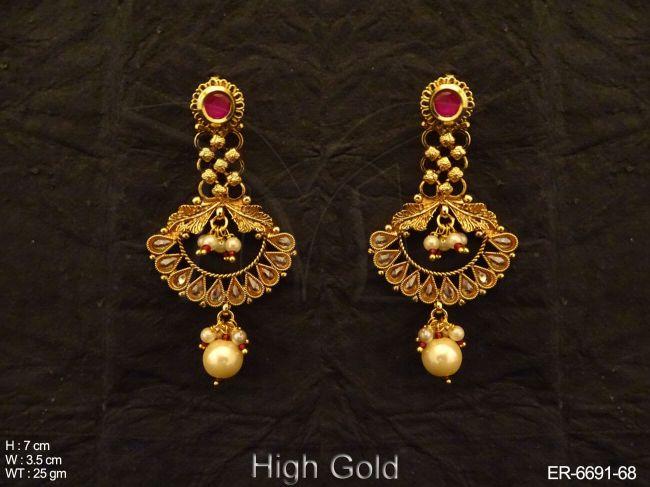 paan stone style pie antique earrings detail