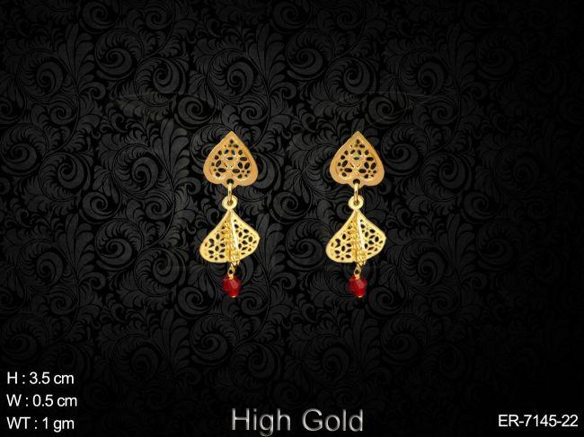 torn paan style antique earrings detail