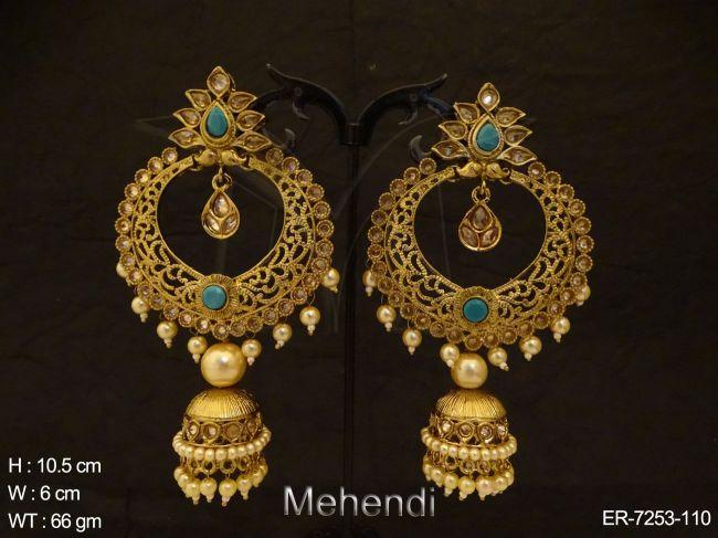 Chand Polo Jhumki Designer Antique Earrings