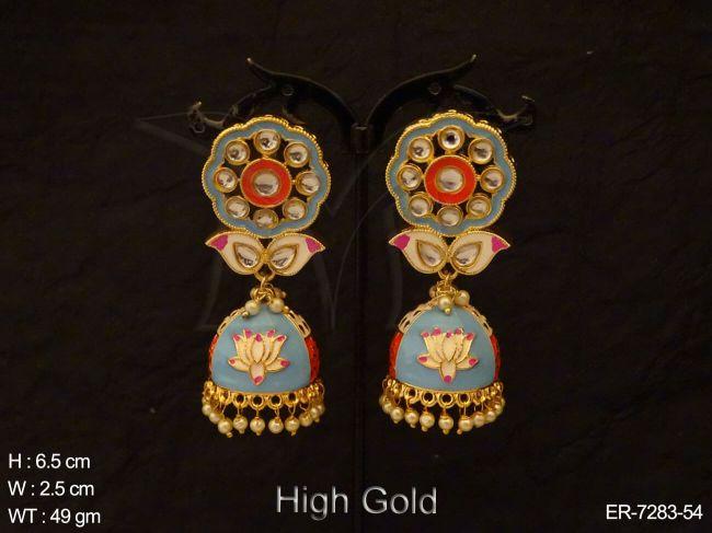 Flowery Leaf Jhumki Earrings