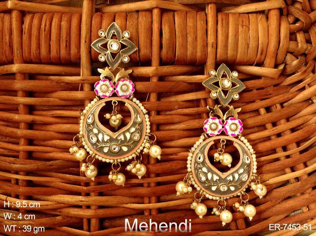 Meena nakshi tall earring