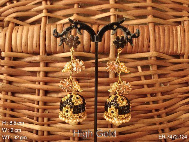 Lct flower antique jhumka