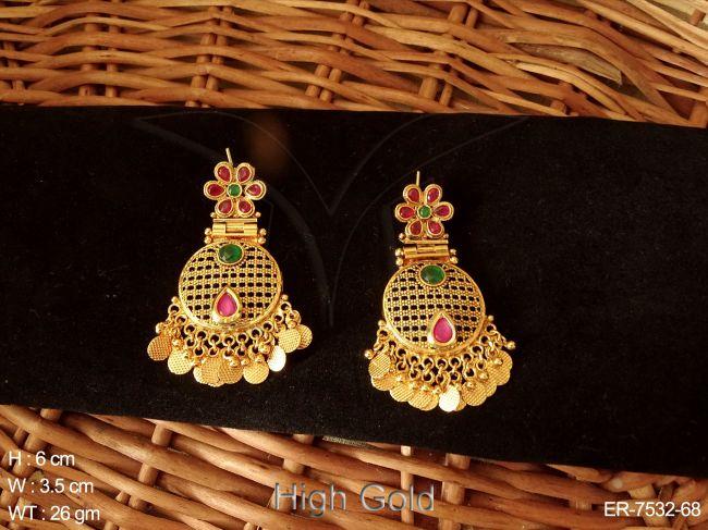 Coin drop exclusive antique earring