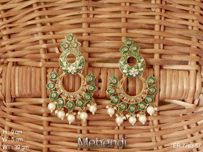 elegance colouring meena kari antique earring