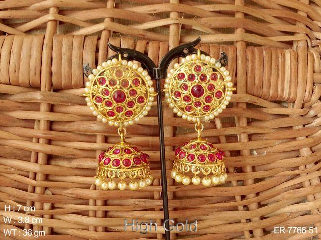 Elegance kemp Jhumka Earring