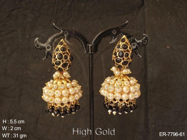 Clustered pearl exclusive delicate antique earring