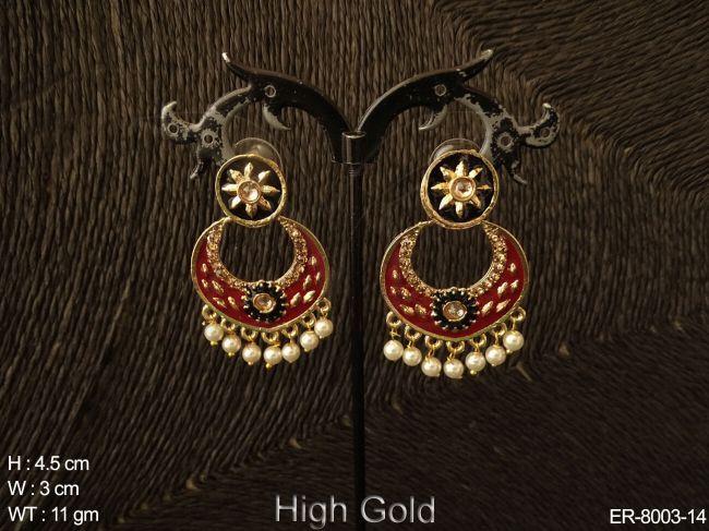 chand design meena kari small antique earring
