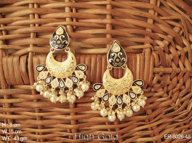 Meena colouring antique Chand Bali  earring' — ER-8026-48