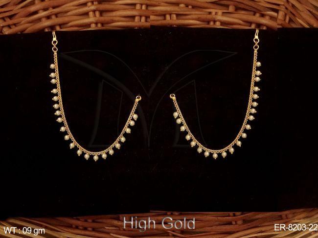 Pearl Studded Thin Delicate Earring