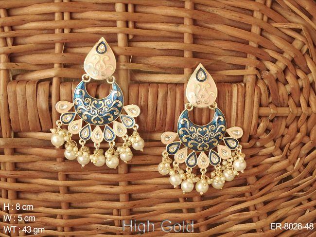 Meena colouring antique Chand Bali  earring' — ER-8026-48
