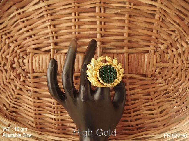 leave ruby green antique finger ring
