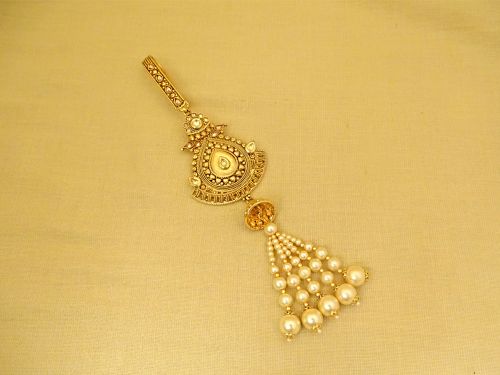 Paan Shape Moti Base Antique Juda — JD-59-122