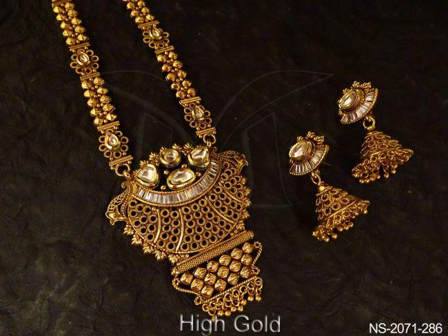 chand shape long style necklace