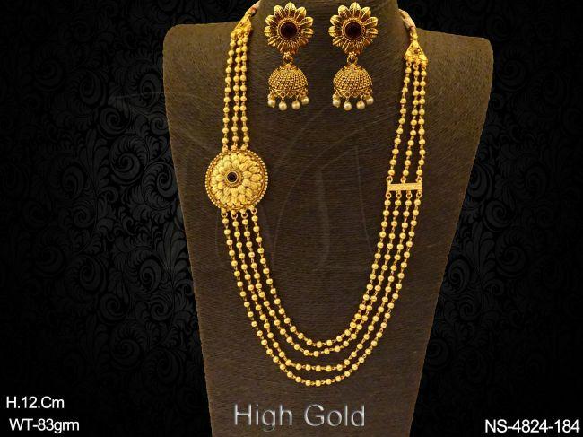 Side Flower Beaded Chain Necklace
