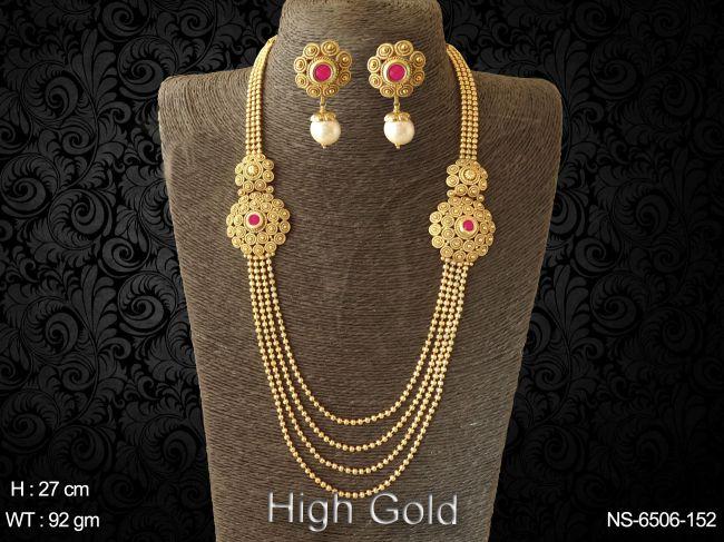 delicate ball chain flower antique necklace set