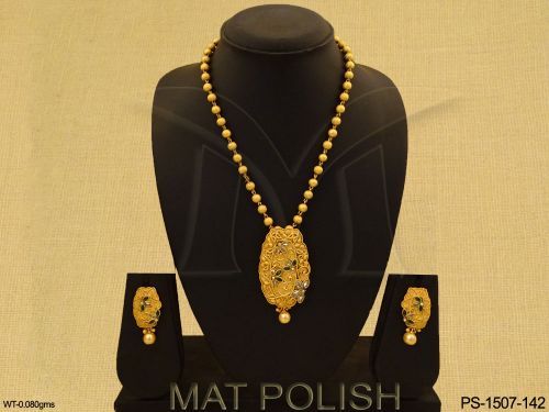 Rectanglular Oval Pendant Set — PS-1507-142