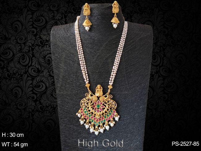 Temple traditional antique design pendant set.; — PS-2527-85