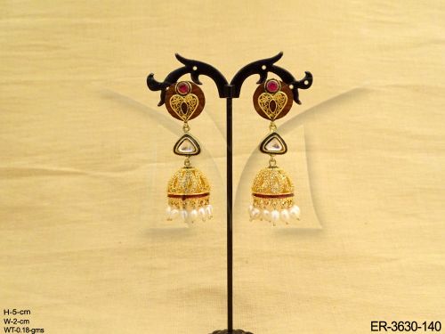 Heart in Circle Jhumki Earrings