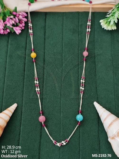 Beautiful Oxidized Silver Fancy Style Design  Mala Set  