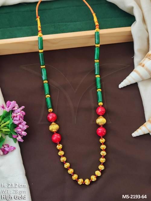 Beautiful Designer High Gold Beaded Mala Set
