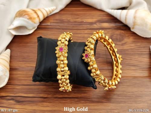 Beads Style Medium Antique Bangles